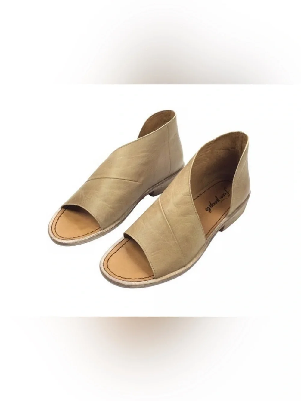 Free People Desoto tan 37.5 7.5 Sandals shoes Brown $178 Anthropologie